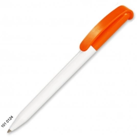 Ручка пластиковая шариковая Grant Automat Classic Mix, белая с оранжевым