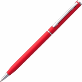 Ручка металлическая шариковая Vivapens Hilton, красная с серебристым