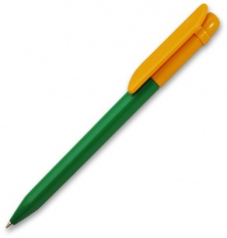 Ручка пластиковая шариковая Grant Arrow Bicolor, зёлёная с жёлтым