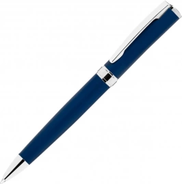 Ручка металлическая шариковая Vivapens Cosmo Mirror, синяя матовая с серебристым