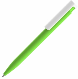 Ручка пластиковая шариковая Vivapens CONSUL SOFT, салатовая с белым