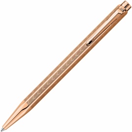 Ручка шариковая Carandache Ecridor Chevron Dore Rose CL40 (898.407) M черные чернила подар.кор.