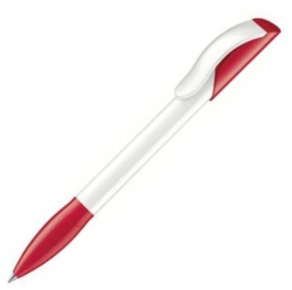 Шариковая ручка Senator Hattrix Polished Basic, белая с красным