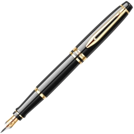 Перьевая ручка Waterman Expert 3 (S0951640) Black Laque GT; F сталь;  подарочная коробка