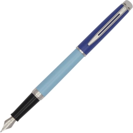 Перьевая ручка Waterman Hemisphere Colour Blocking (2179924) Blue CT; сталь нержавеющая F; подарочная коробка