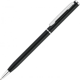 Ручка металлическая шариковая Vivapens Hilton, чёрная с серебристым
