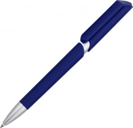 Ручка пластиковая шариковая Vivapens ZOOM SOFT, тёмно-синяя