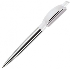 Шариковая ручка Dreampen Doppio Chrome Metal, с белой вставкой