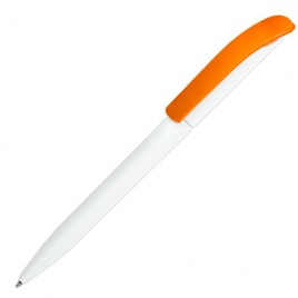 Ручка пластиковая шариковая SOLKE Vivaldi, белая с оранжевым