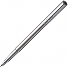 Ручка роллер Parker Vector Standard T01 (2025444) Stainless Steel CT M синие, чернила подар.кор., серебристая