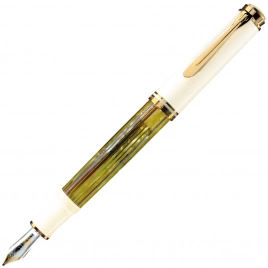 Ручка перьевая Pelikan Souveraen M 400 (PL934174) White Tortoise M перо золото 14K покрытое родием подар.кор.