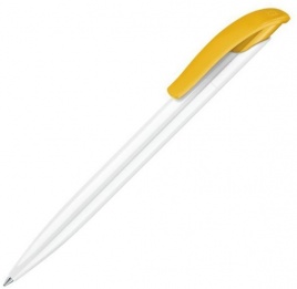 Шариковая ручка Senator Challenger Basic, белая с жёлтым