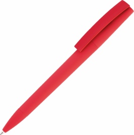 Ручка пластиковая шариковая Vivapens ZETA SOFT, красная