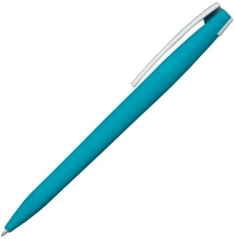 Ручка пластиковая шариковая Z-PEN, DZEN, софт тач, бирюзовая