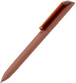 Шариковая ручка MAXEMA FLOW PURE, коричневая с прозрачным