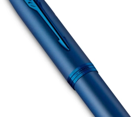 Роллер ручка Parker IM Monochrome T328 (2172965) Blue PVD F; черн. черн;. подар.кор