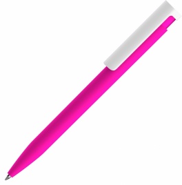 Ручка пластиковая шариковая Vivapens CONSUL SOFT, розовая с белым