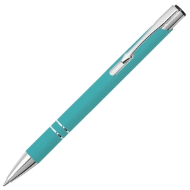 Ручка металлическая шариковая Z-PEN, COSMO Soft Touch, бирюзовая
