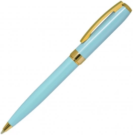 Ручка металлическая шариковая B1 Royalty, голубая с золотистым