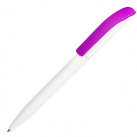 Ручка пластиковая шариковая SOLKE Vivaldi, белая с розовым