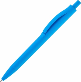 Ручка пластиковая шариковая Vivapens IGLA SOFT, голубая