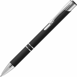 Ручка металлическая шариковая Vivapens KOSKO SOFT, чёрная