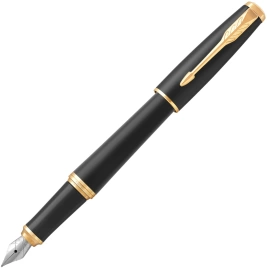 Ручка перьевая Parker Urban Core F309 (1931593) Muted Black GT F перо сталь нержавеющая подар.кор.