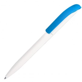 Ручка пластиковая шариковая SOLKE Vivaldi, белая с голубым