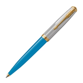 Шариковая ручка Parker 51 Premium (2169080) Turquoise GT; M черные чернила; подарочная коробка.