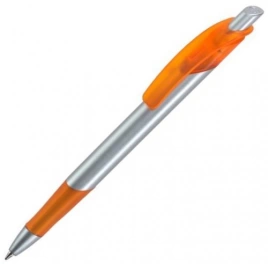 Шариковая ручка Dreampen Lotus Satin, серебристо-оранжевая