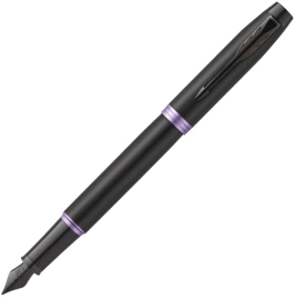 Ручка перьевая Parker IM Vibrant Rings F315 (2172948) Amethyst Purple PVD; F сталь нержавеющая; подар.коробка.