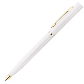 Ручка пластиковая шариковая Vivapens EUROPA GOLD, белая
