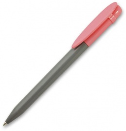 Ручка пластиковая шариковая Grant Arrow Bicolor, серая с розовым