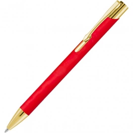 Ручка металлическая шариковая Z-PEN, Legend Soft Touch Mirror Gold, красная c золотистым
