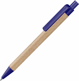 Ручка картонная шариковая Vivapens Viva New, натуральная с тёмно-синим