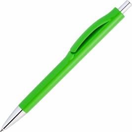 Ручка пластиковая шариковая Vivapens IGLA CHROME, салатовая
