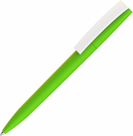Ручка пластиковая шариковая Vivapens ZETA SOFT, салатовая с белым