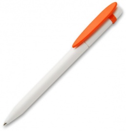 Ручка пластиковая шариковая Grant Arrow Classic, белая с оранжевым