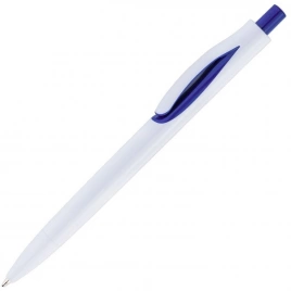 Ручка пластиковая шариковая Solke Focus, белая с синим