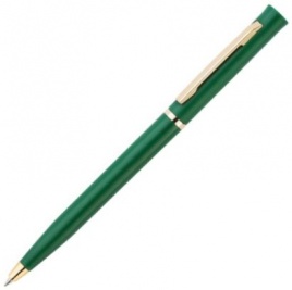 Ручка пластиковая шариковая Vivapens EUROPA GOLD, зелёная