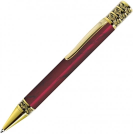 Ручка металлическая шариковая B1 Grand Gold, красная с золотистым