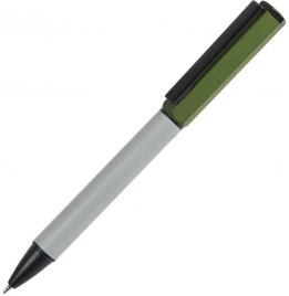 Ручка металлическая шариковая ручка B1 Bro, серая с зелёным