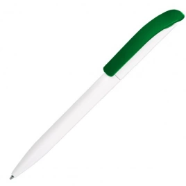 Ручка пластиковая шариковая SOLKE Vivaldi, белая с зелёным