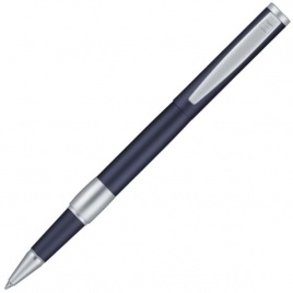 Ручка роллер Senator Image Chrome, синяя с серебристым
