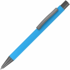 Ручка металлическая шариковая Vivapens MAX SOFT, голубая