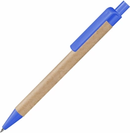Ручка картонная шариковая Vivapens Viva New, натуральная с голубым