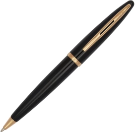 Шариковая ручка Waterman Carene (S0700380) Black GT; M синие чернила; подарочная коробка