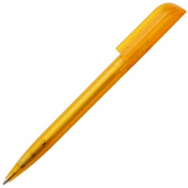 Ручка пластиковая шариковая Carolina Frost, тёмно-жёлтая