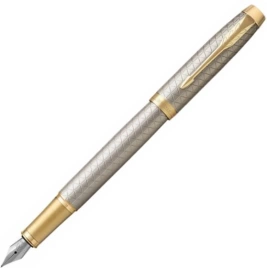 Ручка перьевая Parker IM Premium F323 (1931684) Grey GT F; перо сталь нержавеющая; подар.кор.