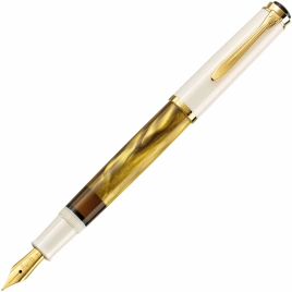 Ручка перьевая Pelikan Elegance Classic M200 (PL815154) Gold Marbled F перо сталь нержавеющая подар.кор.